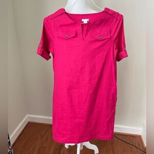 Chicos Pink Short Sleeve Sheath Dress- 0/4-6